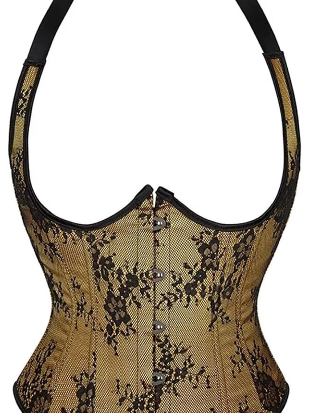 Women Underbust Corset Lace up Strap Vest